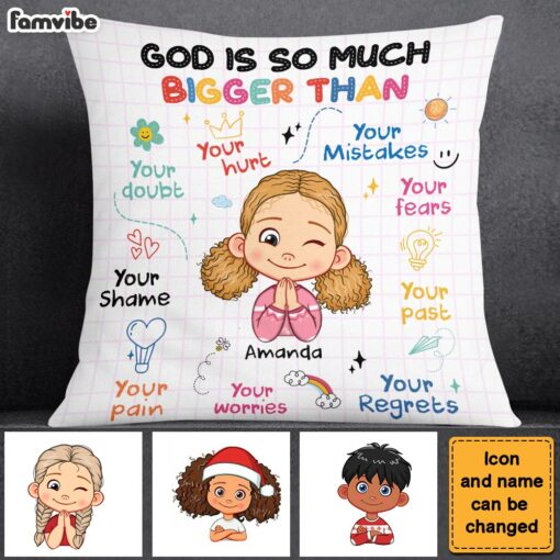 Personalized Gift For Granddaughter Christian God Is So Much Bigger Pillow