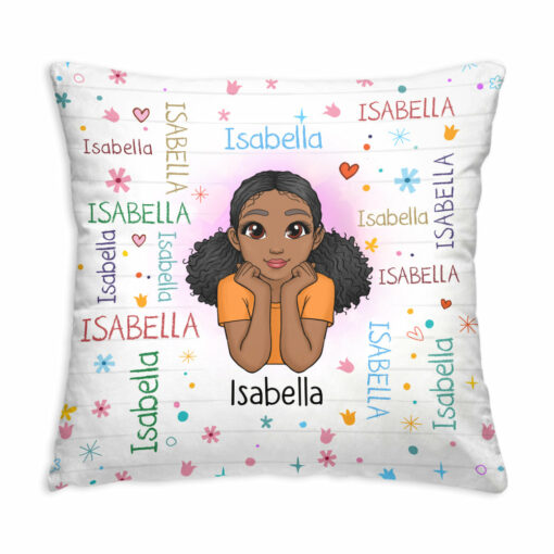 Personalized Gift For Granddaughter Custom Name Pattern Pillow