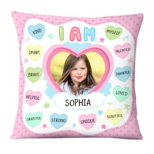 Personalized Gift For Granddaughter Customizable Photo I Am Kind Pillow