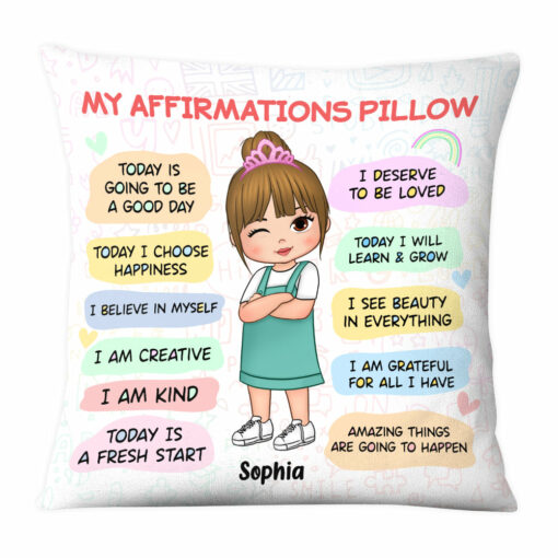 Personalized Gift For Granddaughter Daily Affirmation Pillow