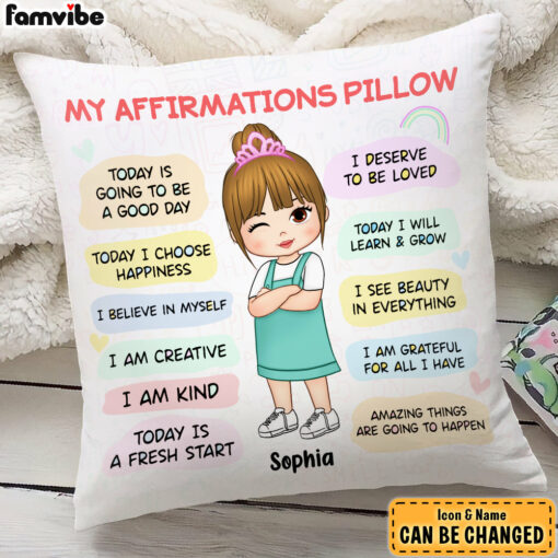 Personalized Gift For Granddaughter Daily Affirmation Pillow