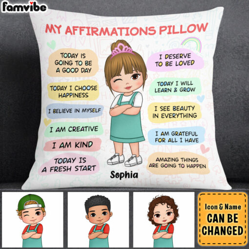 Personalized Gift For Granddaughter Daily Affirmation Pillow