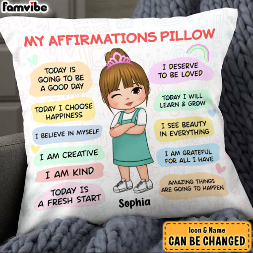 Personalized Gift For Granddaughter Daily Affirmation Pillow