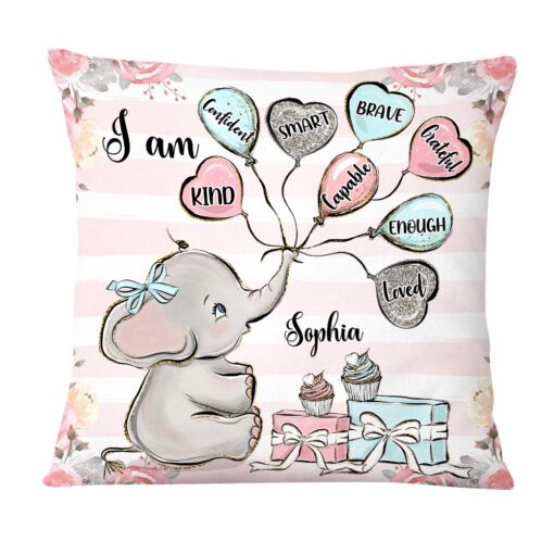 Personalized Gift For Granddaughter Elephant Balloon Pillow