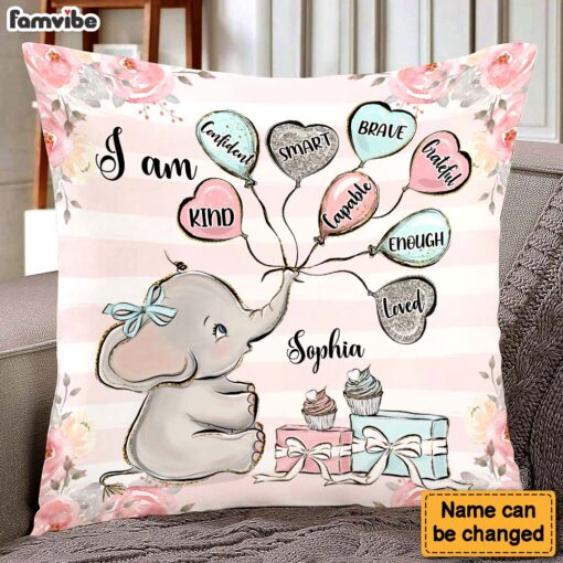 Personalized Gift For Granddaughter Elephant Balloon Pillow