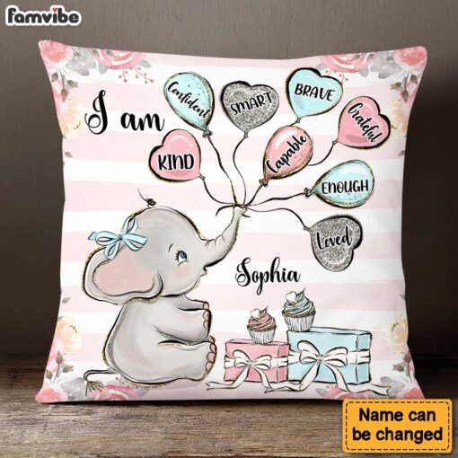 Personalized Gift For Granddaughter Elephant Balloon Pillow