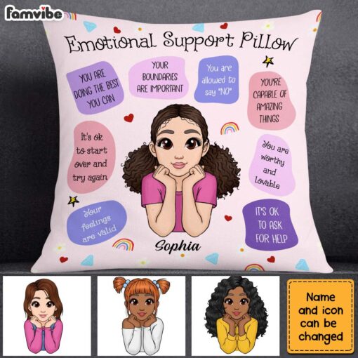 Personalized Gift For Granddaughter Emotional Support Pillow