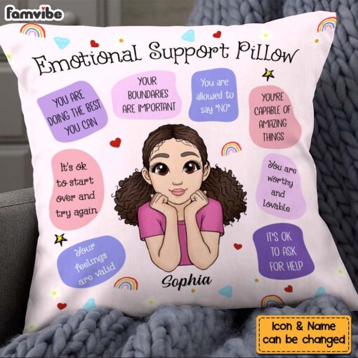 Personalized Gift For Granddaughter Emotional Support Pillow