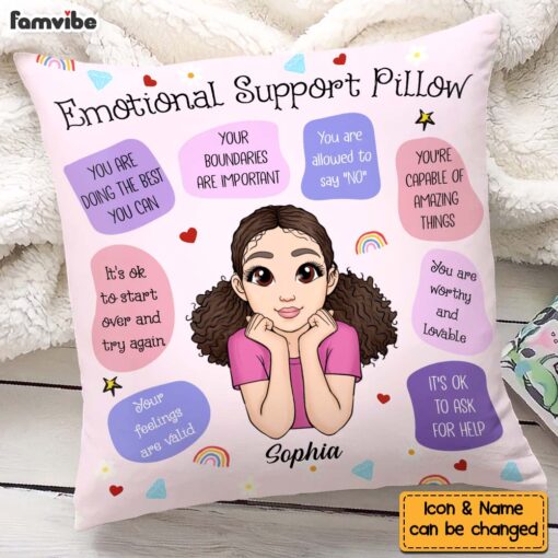 Personalized Gift For Granddaughter Emotional Support Pillow