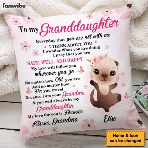 Personalized Gift For Granddaughter Everyday That You Are Not With Me Pillow