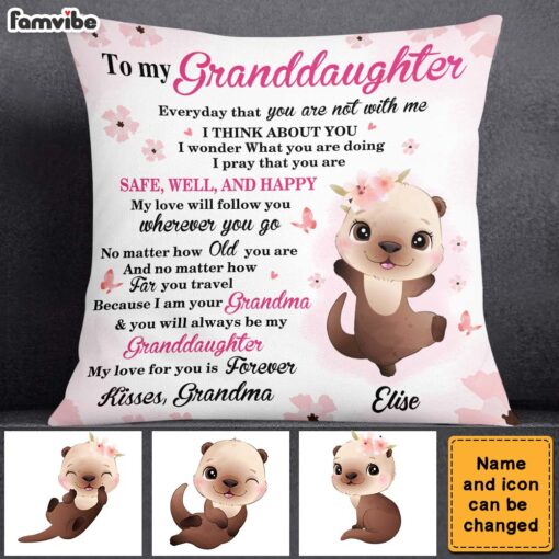 Personalized Gift For Granddaughter Everyday That You Are Not With Me Pillow