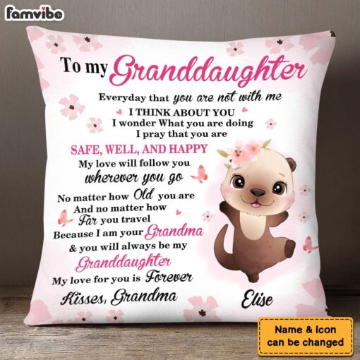 Personalized Gift For Granddaughter Everyday That You Are Not With Me Pillow