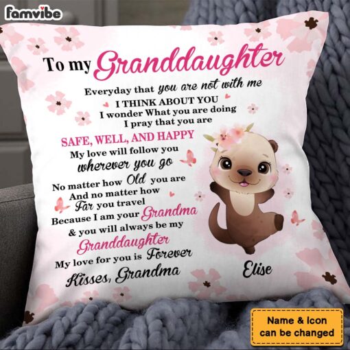 Personalized Gift For Granddaughter Everyday That You Are Not With Me Pillow