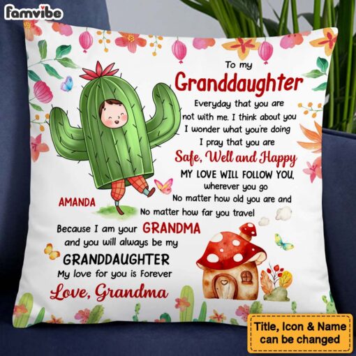 Personalized Gift For Granddaughter Flower Fairy To My Granddaughter Pillow