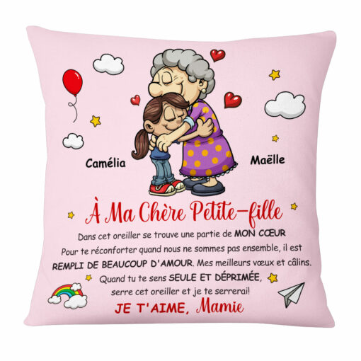 Personalized Gift For Granddaughter French Pillow