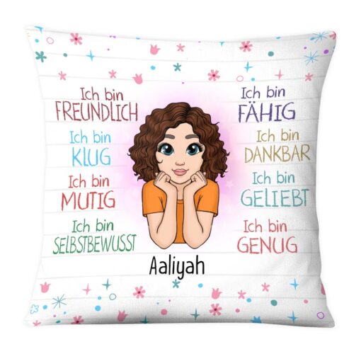 Personalized Gift For Granddaughter German Ich Bin Freundlich Pillow