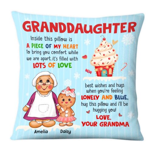 Personalized Gift For Granddaughter Ginger Cookie Pillow