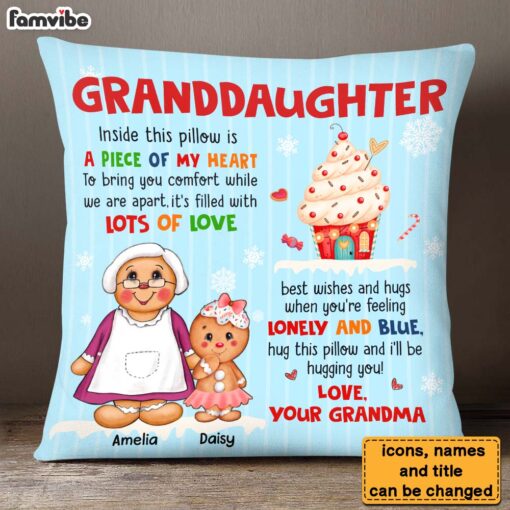 Personalized Gift For Granddaughter Ginger Cookie Pillow