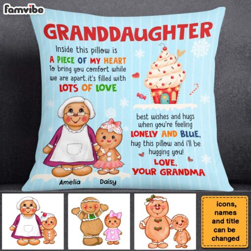 Personalized Gift For Granddaughter Ginger Cookie Pillow