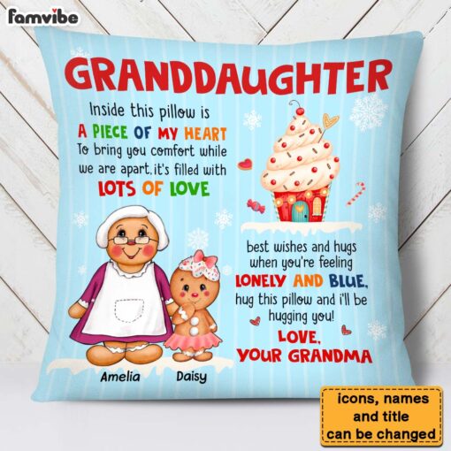 Personalized Gift For Granddaughter Ginger Cookie Pillow