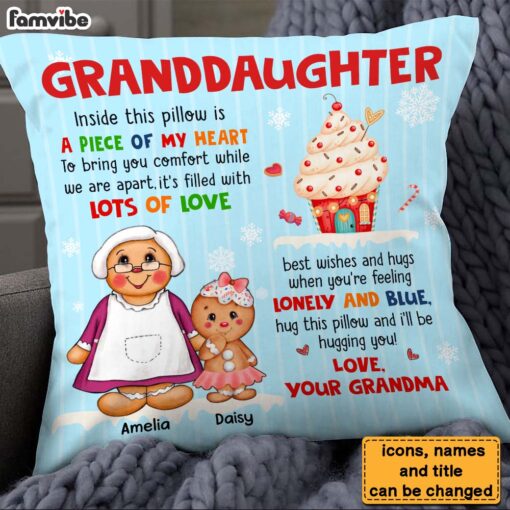 Personalized Gift For Granddaughter Ginger Cookie Pillow