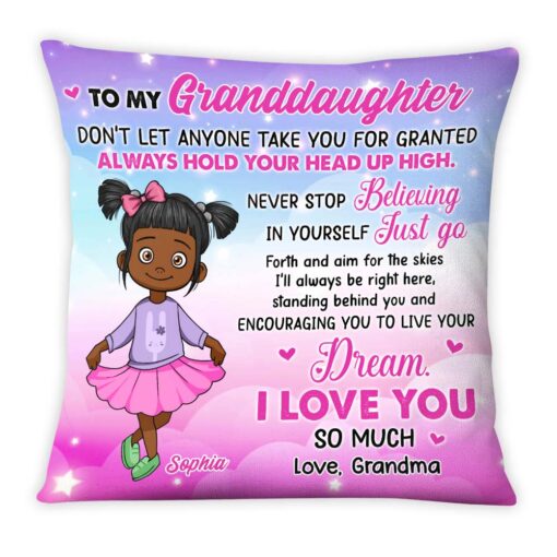 Personalized Gift For Granddaughter Go Forth Aim�For The Skies Pillow