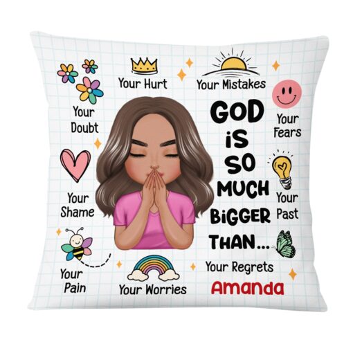 Personalized Gift For Granddaughter God Is So Much Bigger Than Pillow