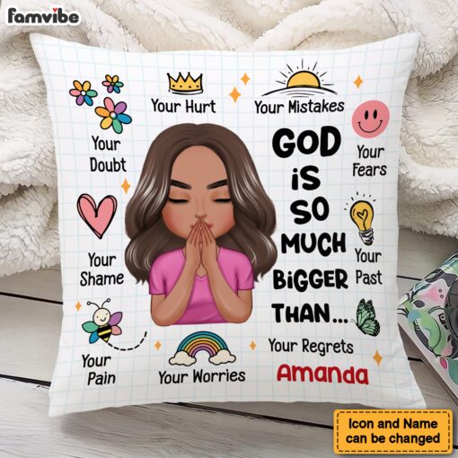 Personalized Gift For Granddaughter God Is So Much Bigger Than Pillow