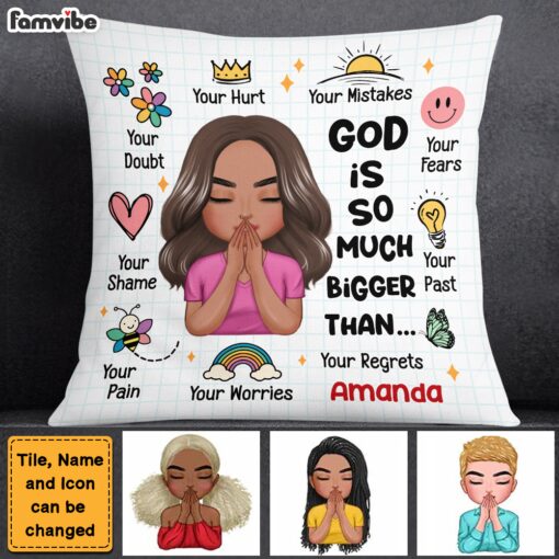 Personalized Gift For Granddaughter God Is So Much Bigger Than Pillow