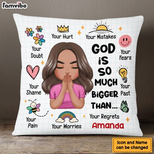 Personalized Gift For Granddaughter God Is So Much Bigger Than Pillow