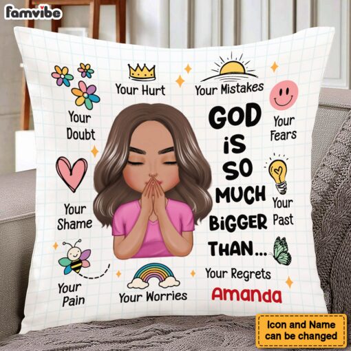 Personalized Gift For Granddaughter God Is So Much Bigger Than Pillow