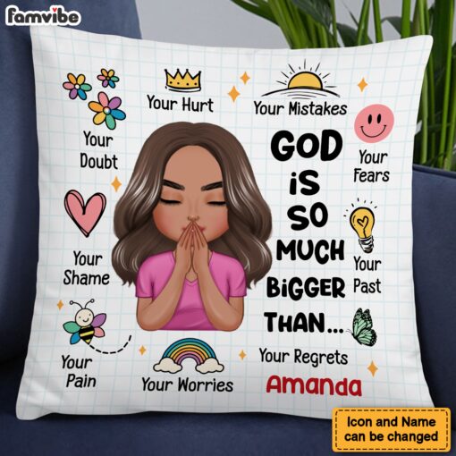 Personalized Gift For Granddaughter God Is So Much Bigger Than Pillow