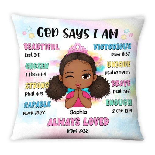 Personalized Gift For Granddaughter God Says Bible Verses Pillow