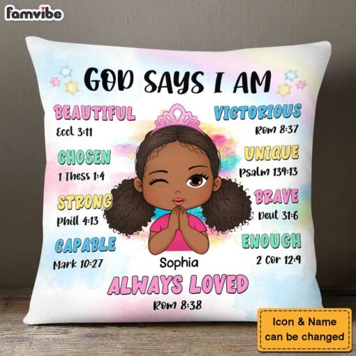 Personalized Gift For Granddaughter God Says Bible Verses Pillow