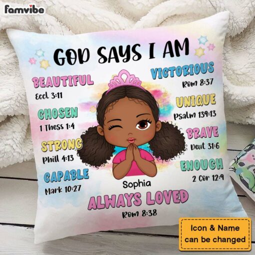 Personalized Gift For Granddaughter God Says Bible Verses Pillow