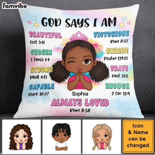 Personalized Gift For Granddaughter God Says Bible Verses Pillow