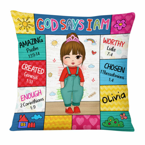 Personalized Gift For Granddaughter God Says Pillow