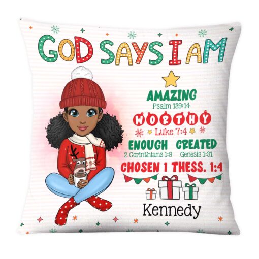 Personalized Gift For Granddaughter God Says Positive Affirmations Pillow