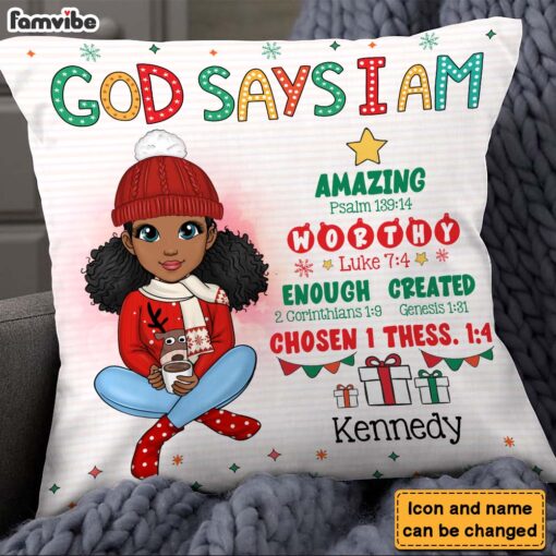 Personalized Gift For Granddaughter God Says Positive Affirmations Pillow