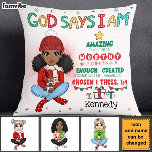 Personalized Gift For Granddaughter God Says Positive Affirmations Pillow