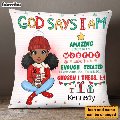 Personalized Gift For Granddaughter God Says Positive Affirmations Pillow