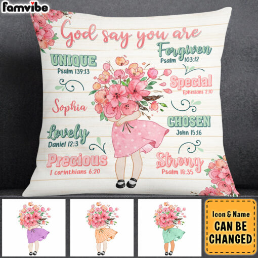 Personalized Gift For Granddaughter God Says You Are Pillow