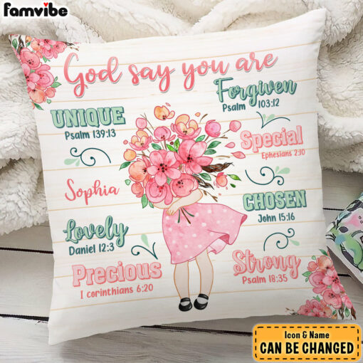 Personalized Gift For Granddaughter God Says You Are Pillow