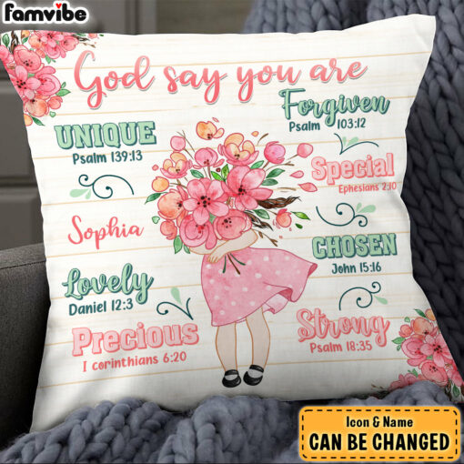 Personalized Gift For Granddaughter God Says You Are Pillow