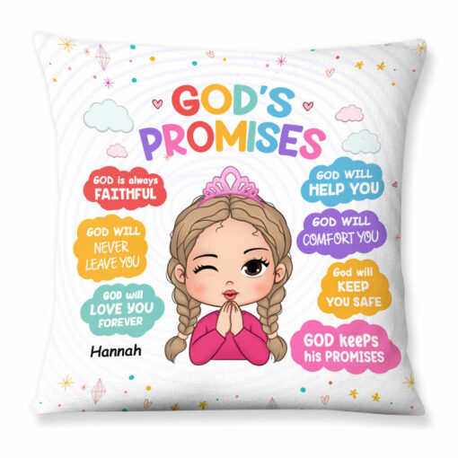 Personalized Gift For Granddaughter God’s Promises Biblical Pillow