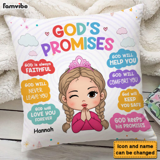 Personalized Gift For Granddaughter God’s Promises Biblical Pillow