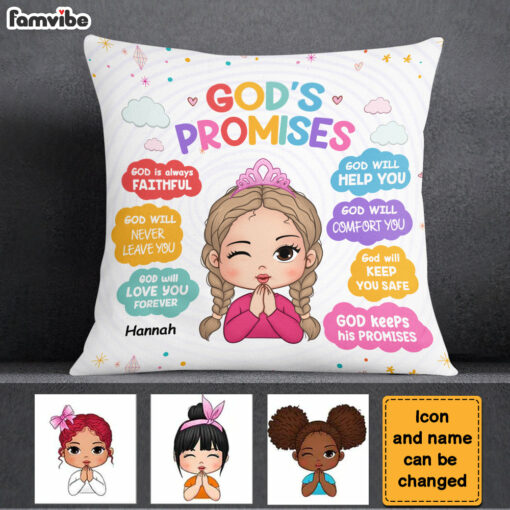 Personalized Gift For Granddaughter God’s Promises Biblical Pillow