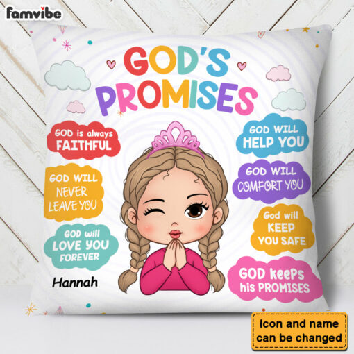 Personalized Gift For Granddaughter God’s Promises Biblical Pillow