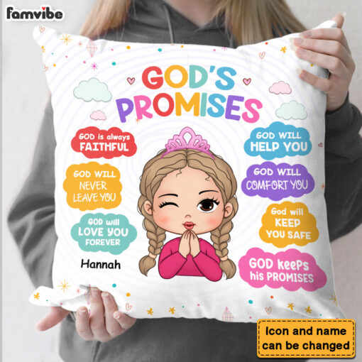 Personalized Gift For Granddaughter God’s Promises Biblical Pillow