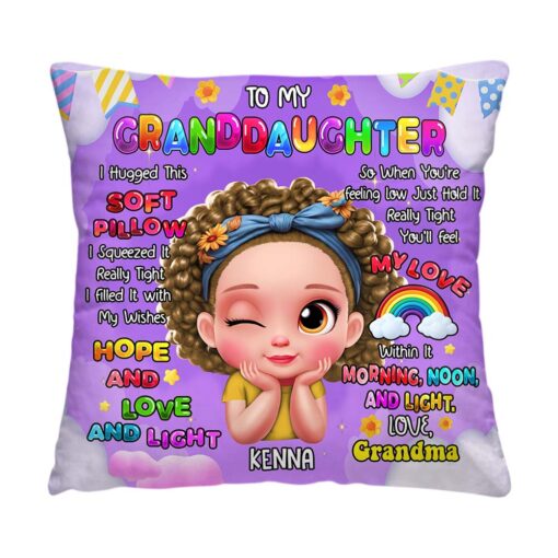 Personalized Gift For Granddaughter Hug This Pillow